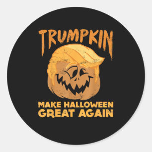 Trumpkin macht Halloween Great Again Funny Politic Runder Aufkleber