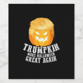 Trumpkin macht Halloween Great Again Kostüm - Funn Weinetikett (Einzelnes Label)
