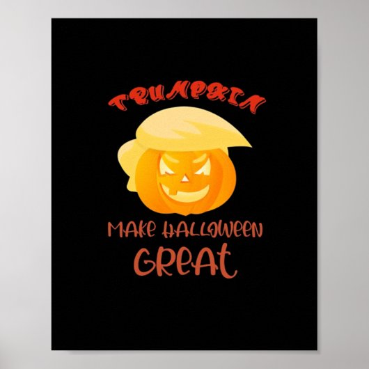 Trumpkin macht Halloween Große Klassik Poster (Vorne)