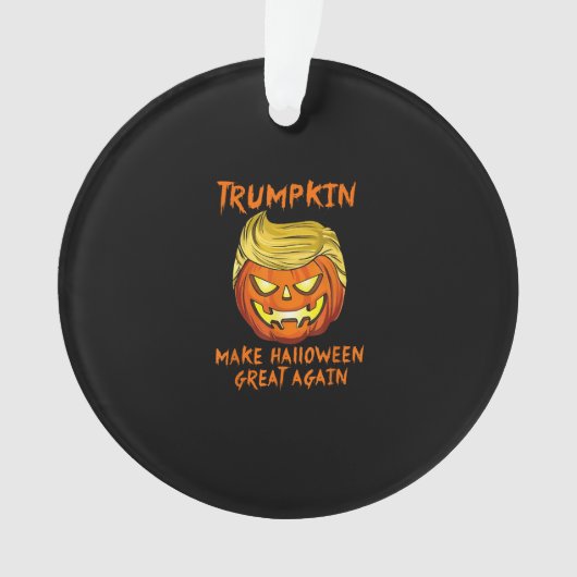 Trumpkin macht Halloween Große Kürbislaterne Ornament (Vorderseite)