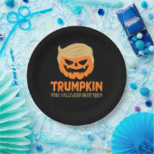 Trumpkin macht Halloween Große Kürbislaterne Pappteller (Party)