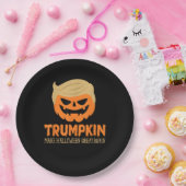 Trumpkin macht Halloween Große Kürbislaterne Pappteller (Party)