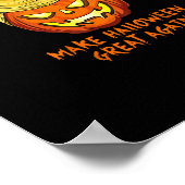 Trumpkin macht Halloween Große Kürbislaterne Poster (Ecke)