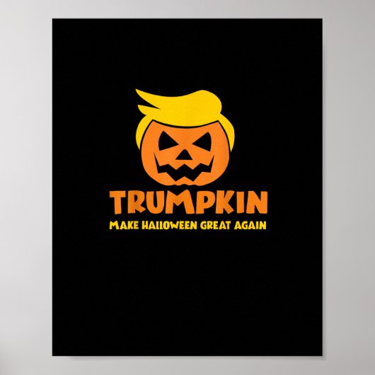 Trumpkin macht Halloween Große Kürbislaterne Poster (Vorne)