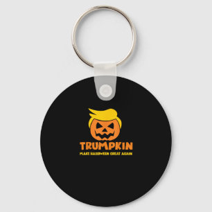 Trumpkin macht Halloween Große Kürbislaterne Schlüsselanhänger