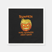 Trumpkin macht Halloween Große Kürbislaterne Serviette (Vorderseite)