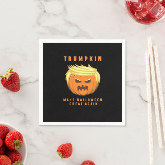 Trumpkin macht Halloween wieder Angepasst Serviette (Beispiel)