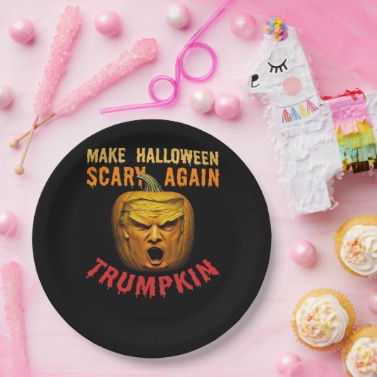 Trumpkin macht Halloween wieder Beängstigend - Fun Pappteller (Party)