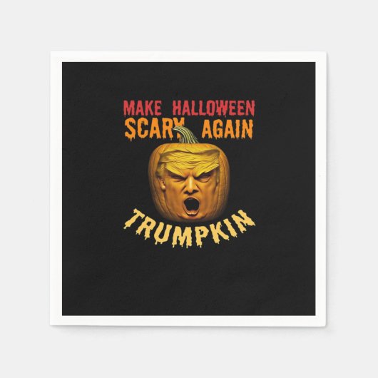 Trumpkin macht Halloween wieder Beängstigend - Fun Serviette (Vorderseite)