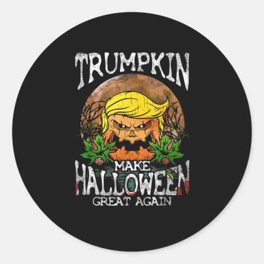 Trumpkin macht Halloween wieder ein Geschenk Runder Aufkleber (Vorderseite)