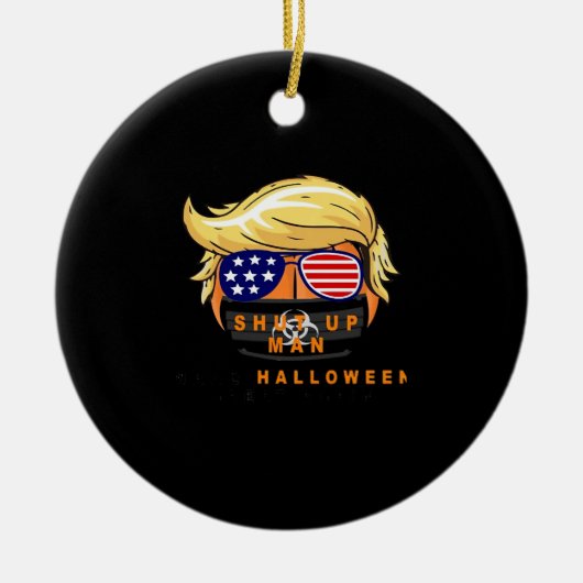 Trumpkin macht Halloween wieder ein klassisches Ge Keramik Ornament (Vorne)