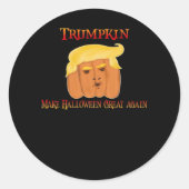 Trumpkin macht Halloween wieder groß - Funny Costu Runder Aufkleber (Vorderseite)