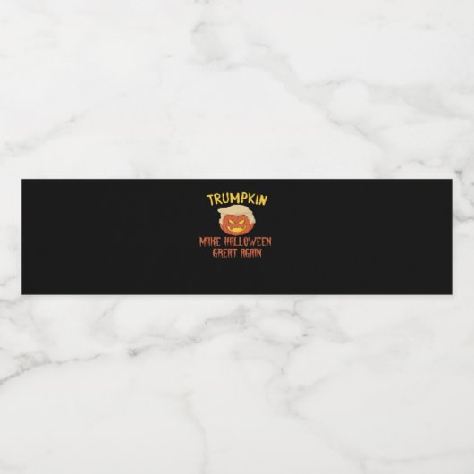 Trumpkin macht Halloween wieder groß - Funny Costu Wasserflaschenetikett (Einzelnes Label)