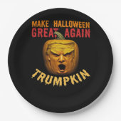 Trumpkin macht Halloween wieder groß - Funny Donal Pappteller (Vorderseite)