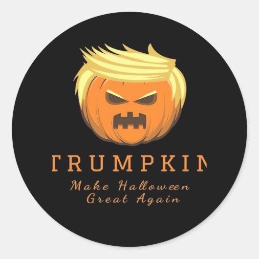 Trumpkin macht Halloween wieder groß - gruselig wi Runder Aufkleber (Vorderseite)