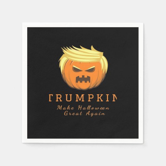 Trumpkin macht Halloween wieder groß - gruselig wi Serviette (Vorderseite)