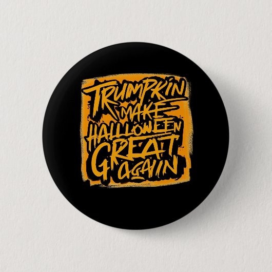 Trumpkin macht Halloween wieder groß - Herbstschwi Button (Vorderseite)