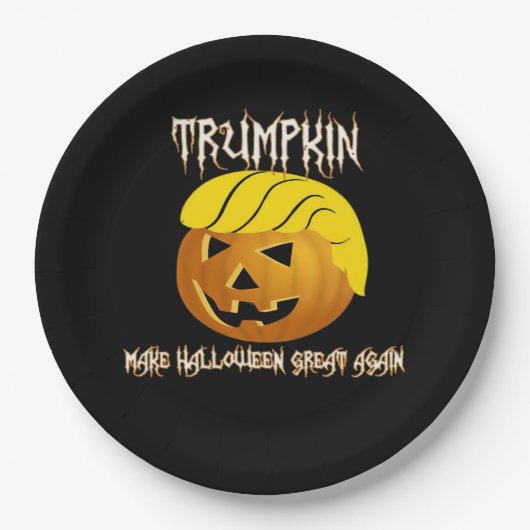 Trumpkin macht Halloween wieder groß Pappteller (Vorderseite)