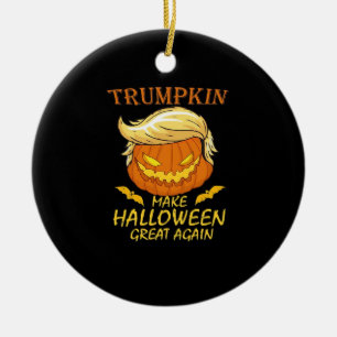 Trumpkin macht Halloween wieder groß - Retro Pumpk Keramik Ornament