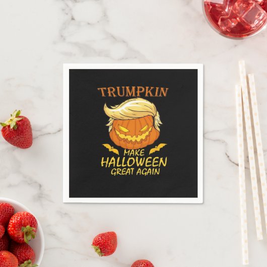 Trumpkin macht Halloween wieder groß - Retro Pumpk Serviette (Beispiel)