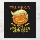 Trumpkin macht Halloween wieder groß - Retro Pumpk Weinetikett (Einzelnes Label)