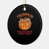 Trumpkin macht Halloween wieder groß - Sarcastic S Keramik Ornament (Links)