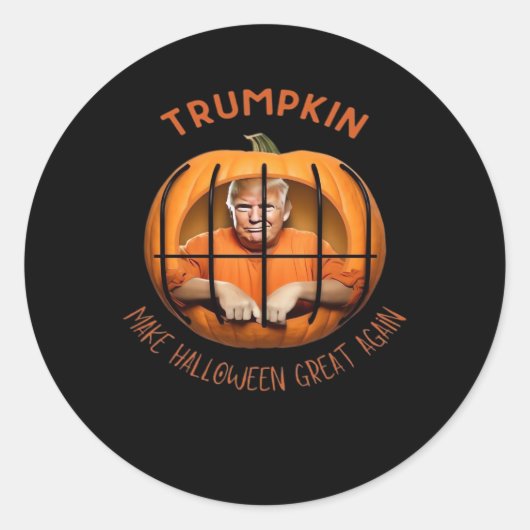 Trumpkin macht Halloween wieder groß - Sloth Mask Runder Aufkleber (Vorderseite)