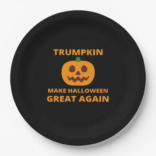 Trumpkin macht Halloween wieder groß, Trumpkin Hal Pappteller (Vorderseite)