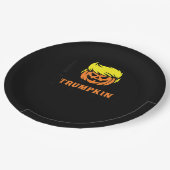 Trumpkin macht Halloween wieder groß USA Flag Funn Pappteller (Schrägansicht)