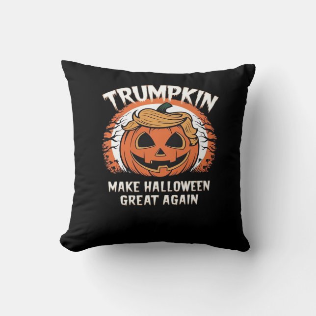 Trumpkin macht Halloween wieder großartig Kissen (Vorderseite)