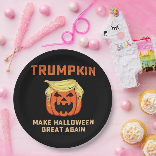 Trumpkin macht Halloween wieder großartig - klassi Pappteller (Party)