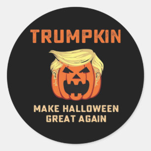 Trumpkin macht Halloween wieder großartig - klassi Runder Aufkleber
