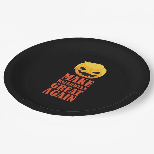 Trumpkin macht Halloween wieder großartig - MAGA P Pappteller (Schrägansicht)