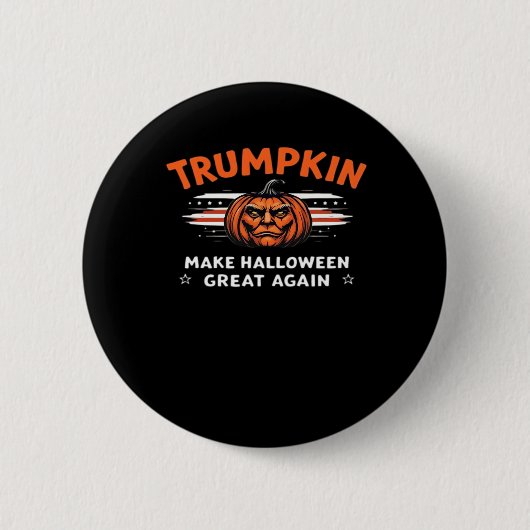 Trumpkin macht Halloween wieder klassisch Button (Vorderseite)