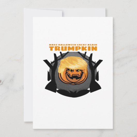 Trumpkin, macht Halloween wieder klassisch Feiertagskarte (Vorderseite)