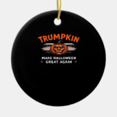 Trumpkin macht Halloween wieder klassisch Keramik Ornament (Vorne)