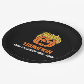 Trumpkin macht Halloween wieder klassisch Pappteller (Schrägansicht)