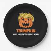Trumpkin macht Halloween wieder klassisch Pappteller (Vorderseite)