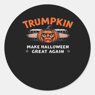 Trumpkin macht Halloween wieder klassisch Runder Aufkleber