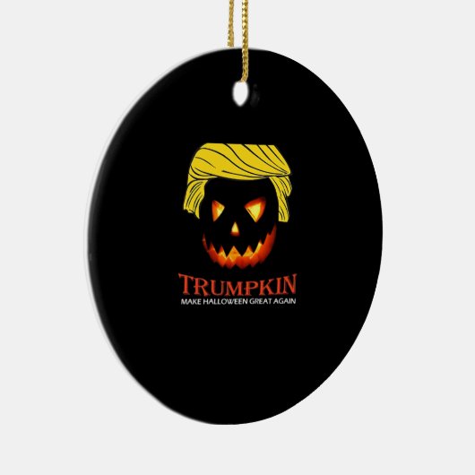 Trumpkin macht Halloween wieder klassisch - Slot Keramik Ornament (Rechts)