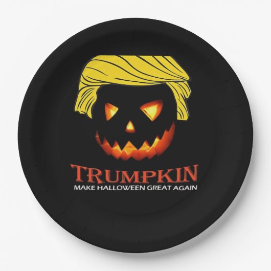 Trumpkin macht Halloween wieder klassisch - Slot Pappteller (Vorderseite)