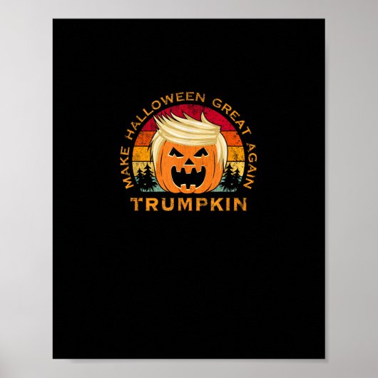 Trumpkin macht Halloween wieder Vintag Poster (Vorne)