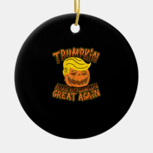 Trumpkin macht Halloween wieder zu einer lustigen Keramik Ornament