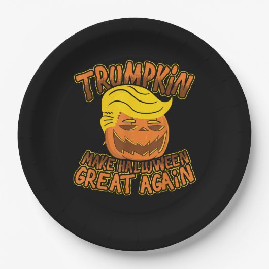 Trumpkin macht Halloween wieder zu einer lustigen Pappteller (Vorderseite)