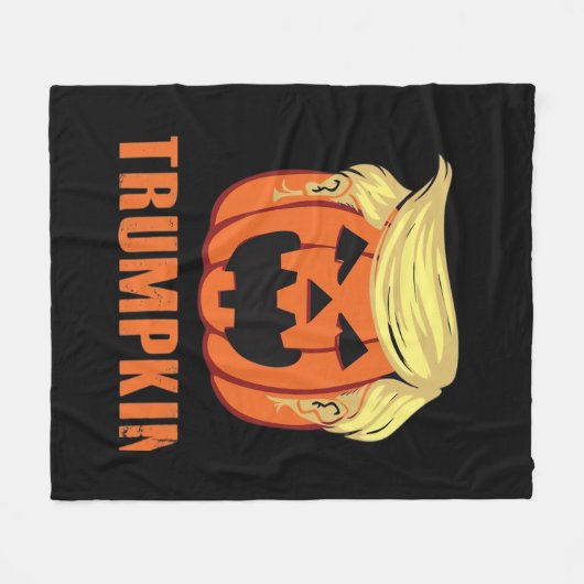 Trumpkin Make Halloween Fleecedecke (Vorderseite (Horizontal))