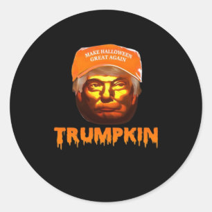 Trumpkin Make Halloween Great Again Sloth Runder Aufkleber