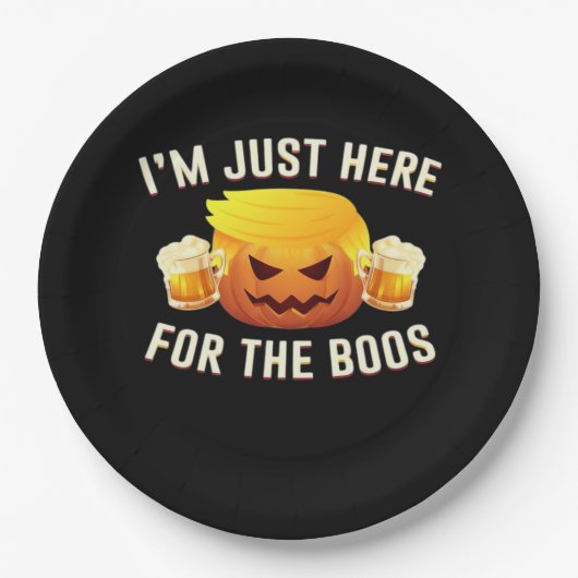 Trumpkin nur für das Boos Halloween-Kostüm Pappteller (Vorderseite)