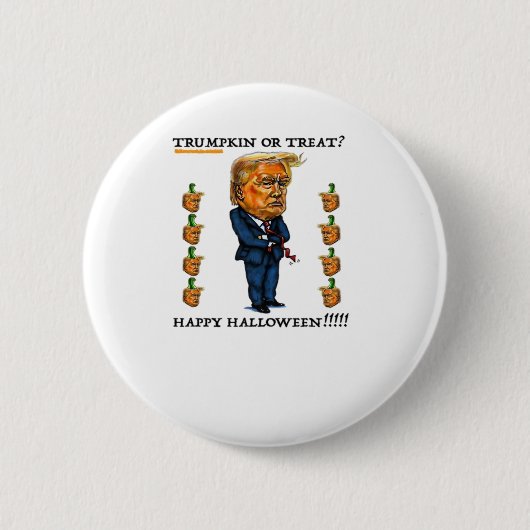 Trumpkin oder Leckerei Classic Button (Vorderseite)