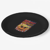 Trumpkin oder Leckerei Funny Halloween Trumpkin Pappteller (Schrägansicht)