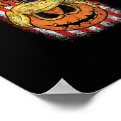 Trumpkin oder Leckerei Funny Halloween Trumpkin Poster (Ecke)